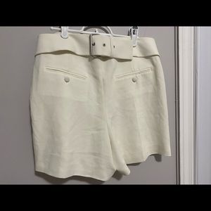Alexander Wang Belted White Shorts